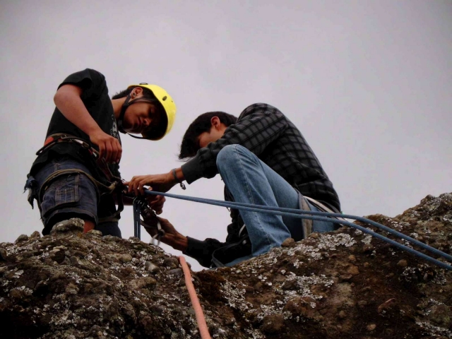 Bajando por la montaña